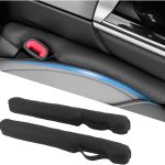2PCS Car Seat Gap Filler Strip,Anti-Drop Car Seat Gap Plug with Fixing Ring for Filling Gaps Between Consoles and Seats,in Between Cars Seats Catcher Cars Interior Accessories