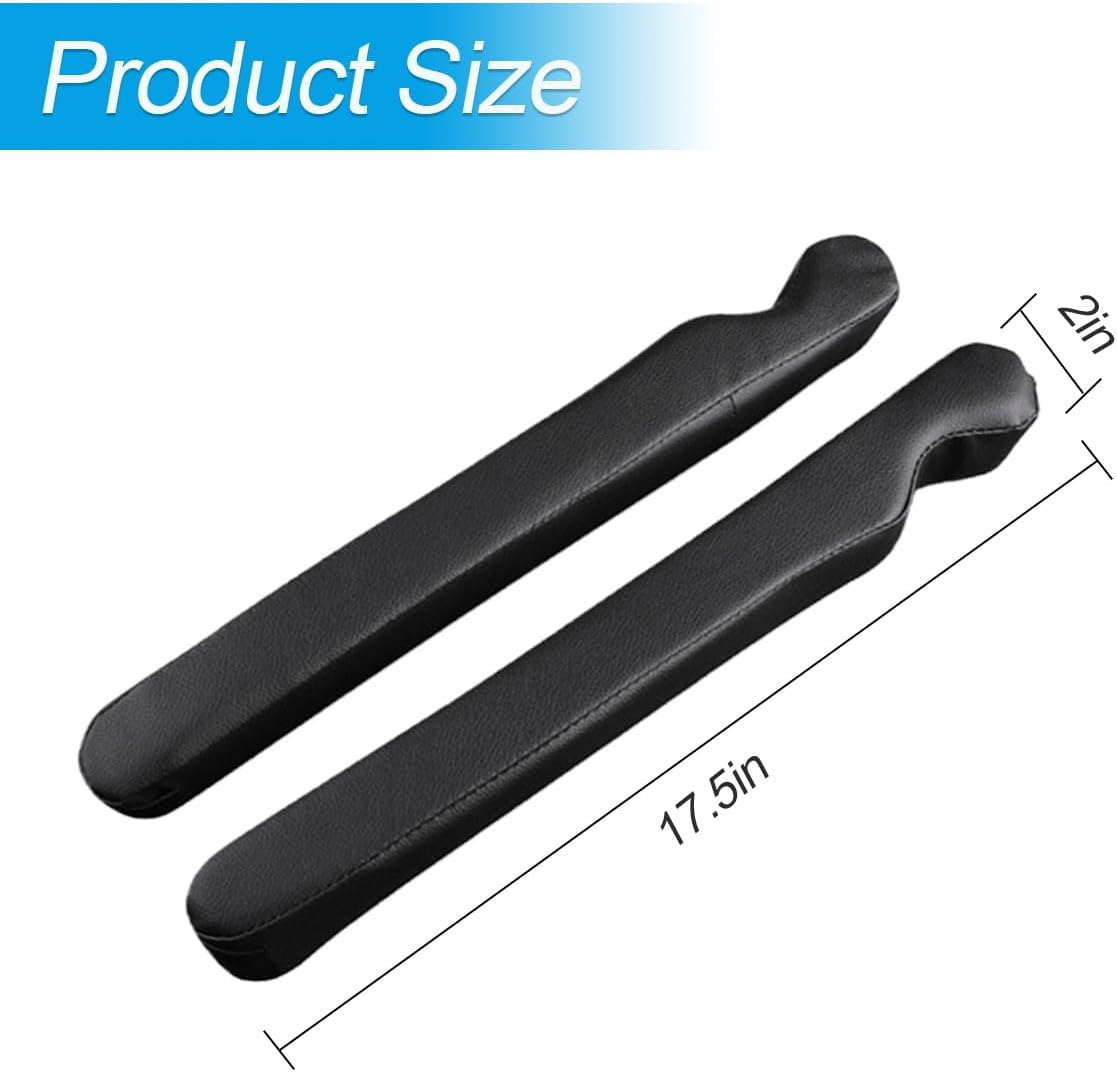 2PCS Leather Car Seat Gap Fillers with Buckle Slot, Black | leather construction, buckle-slot design, tool-free insertion, helps catch phones and keys, fits many seat-console gaps - Image 2