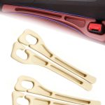 Seat Gap Filler Stopping Phone Key from Falling(2 Set Beige) | Dual Slot Car Seat Gap Filler Organizer with Seat Belt Holes & Storage Slot, Universal Seat Gap Strip for Car Suv Truck