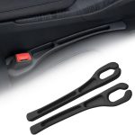 Car Seat Gap Filler Organizer, Anti-Drop Seat Gap Filler 2 Pack Black | 2 in 1 Gap Filler Organizer Between Seat and Console with Storage Slot, Universal Car Accessories Interior for Truck, SUV