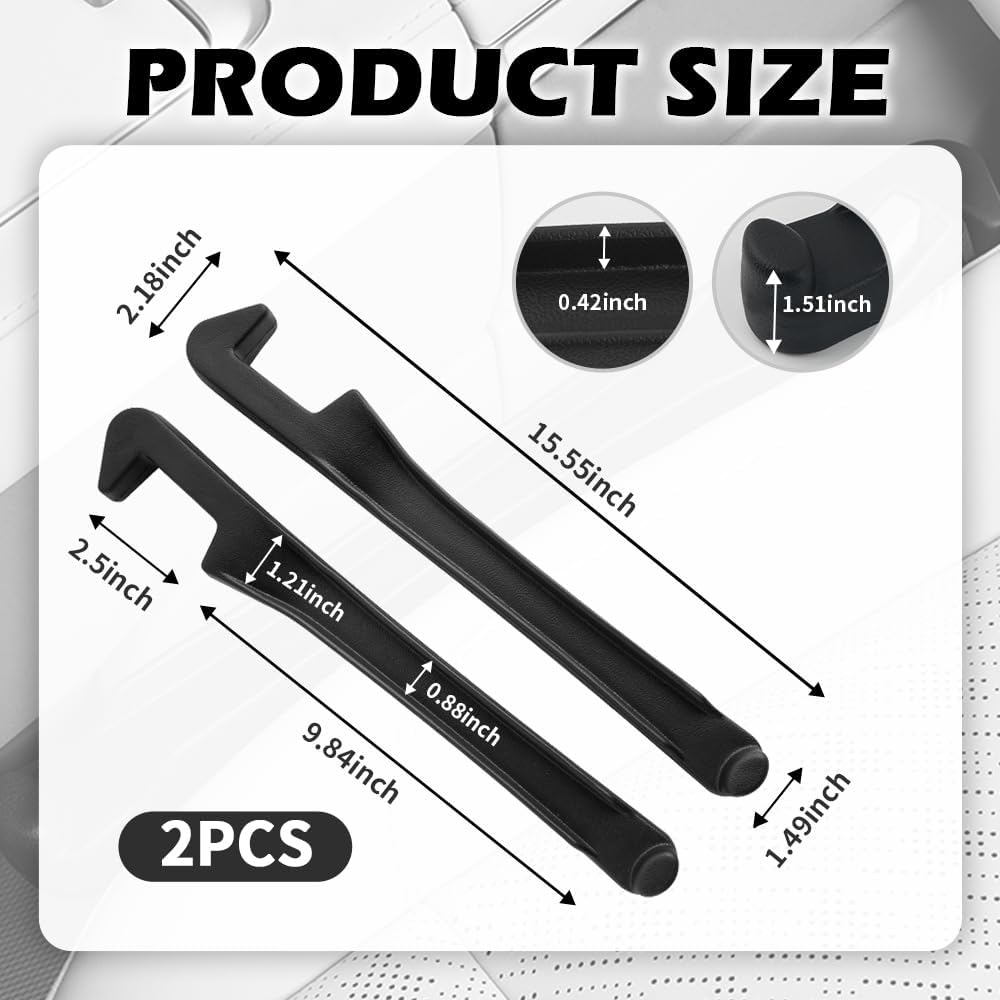 2PCS Car Seat Gap Filler Organizer,3 in 1 Car Seat Side Gap Filler with Hook for Avoiding Dropped Items,Universal No Drop Seats Guard for Filling Gaps 1.37-1.49 Inch Wide (Black) - Image 2