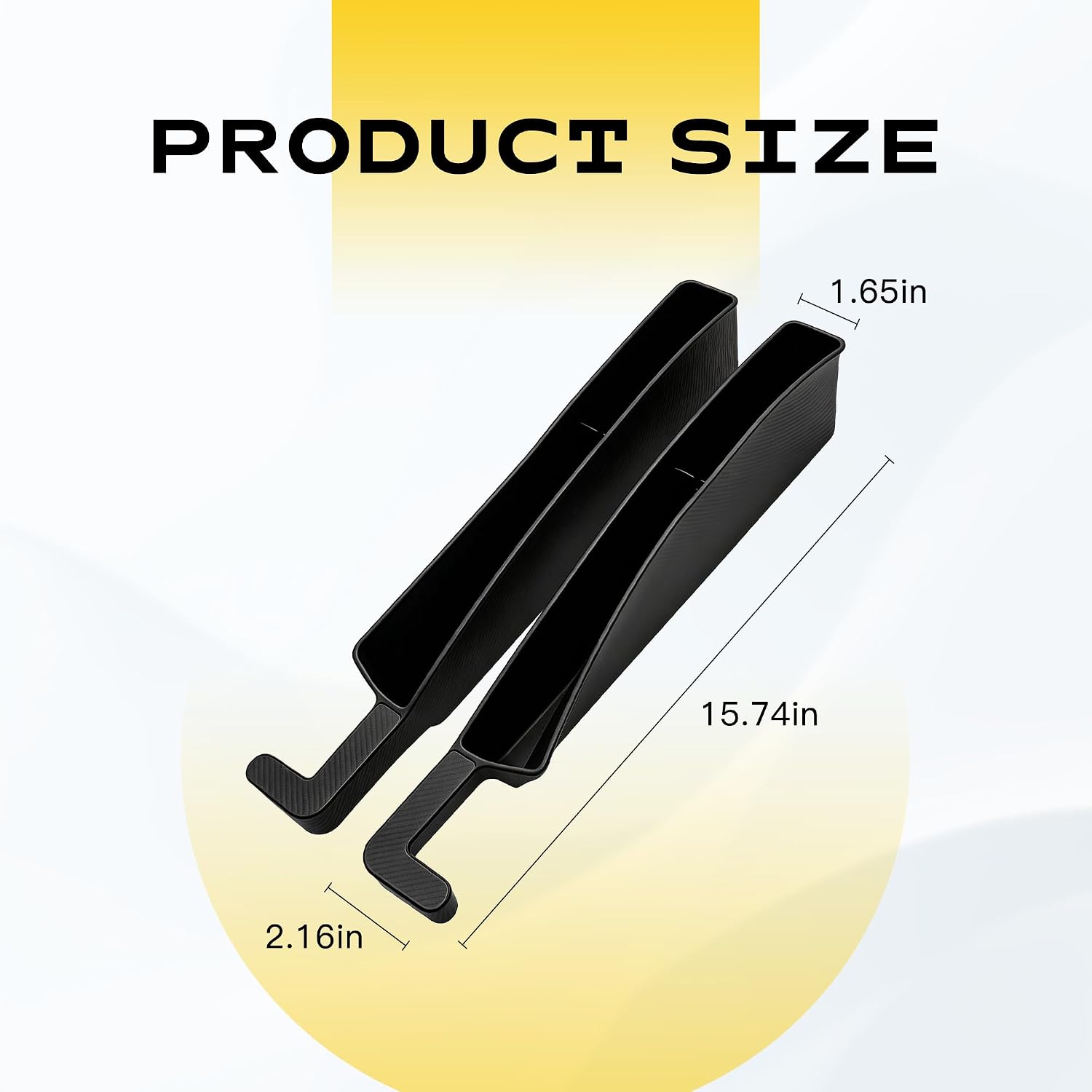 2PCS New Car Seat Gap Stopper with 2 Storage Areas,Car Seat Gap Storage Organizer for Phone Keys Wallet,Universal Car Seat Gap Filler Interior Accessories (Black) - Image 2