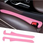 2PCS Car Seat Gap Filler,Flexible Seat Gap Organizer Between Seats for Tightly Filling Seat Gaps,Universal Car Side Seat Gap Filler Interior Car Accessories for Women & Men (Pink)