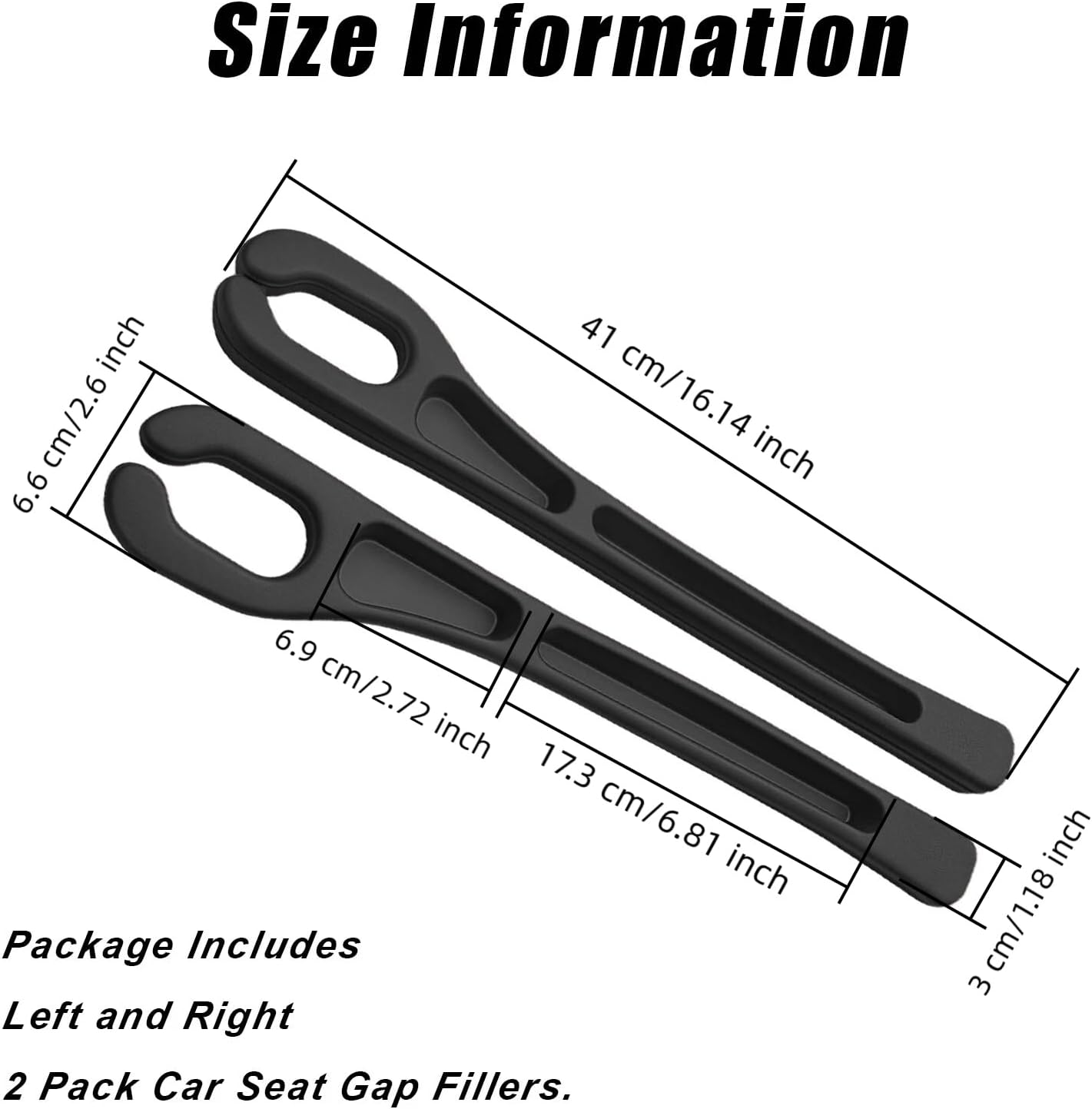 Car Seat Gap Filler Organizer, Anti-Drop Seat Gap Filler 2 Pack Black | 2 in 1 Gap Filler Organizer Between Seat and Console with Storage Slot, Universal Car Accessories Interior for Truck, SUV - Image 2