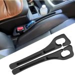 Car Seat Gap Filler Organizer 2 Pack, Car Accessories Seat Guard, Black | Anti-Drop Car Gap Filler with Storage Slot Between Seat and Console, Universal Car Accessories Interior for Truck SUV Auto