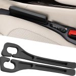 Car Seat Gap Filler Organizer 2 PCS Black Universal Seat Gap Plug Blocker Anti-Drop Console Catcher Phone Keys Storage for Car Truck SUV Auto Accessories Style1
