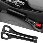 Car Seat Gap Filler 2-Pack, Universal Car Seat Gap Filler Organizer, Seat Gap Plug – Fills Gap Between Seat & Console, Drop-Proof Guard for Phones, Keys & Cards, Fits Cars, SUVs, Trucks, Black