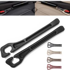 2 Pack Car Seat Gap Filler, Universal Fit Car Seat Crevice Blocker with Storage Slot, Black (Black) | Stops items from falling into seat gaps; universal fit for most cars, SUVs & trucks; 2-in-1 storage & gap filler.