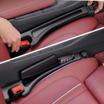 Car Seat Gap Filler 2 Pack, Upgraded 3-in-1 Car Seat Gap Plug Organizer with Storage Slot & Hook, Universal Fit No-Drop Seat Side Gap Seam Filler Between Seat & Console for Car, SUV, Truck