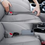 Car Seat Gap Filler 2Pack 3IN1 Organizer with Storage Slot & Hook | Soft Foam Seat Side Gap Filler Universal Fit Car SUV Truck Fill Gap Between Seats & Console Plug Stop Falling (Standard Gray)