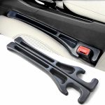 2 Pack Car Seat Gap Filler Stopper/Catcher, No-Drop Guard Insert Blocker | between Seat and Console Black Auto Crevice Strip Pad plug Seat Gap Guard Spacer A02